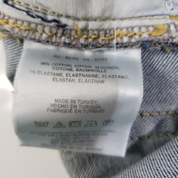 Pilcro and the Letterpress Slim Straight Size 29 Velvet Tie Raw Hem Ankle Jeans - Picture 6 of 7